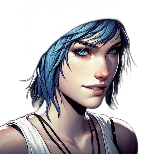 face, fantasy art, concept art, comic book art transparent PNG cut-out