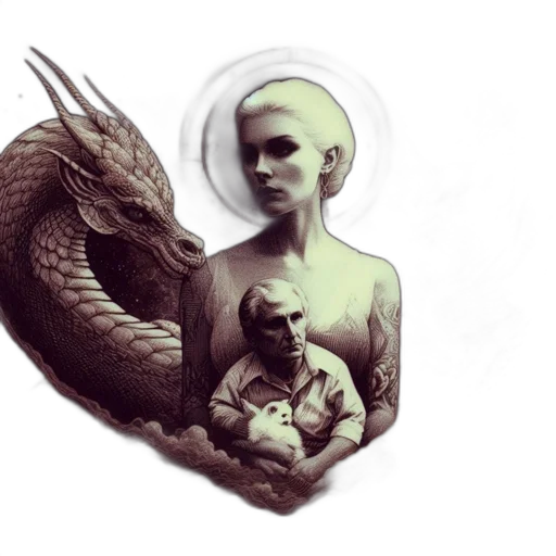 dragon, creature, fantasy art, concept art transparent PNG cut-out