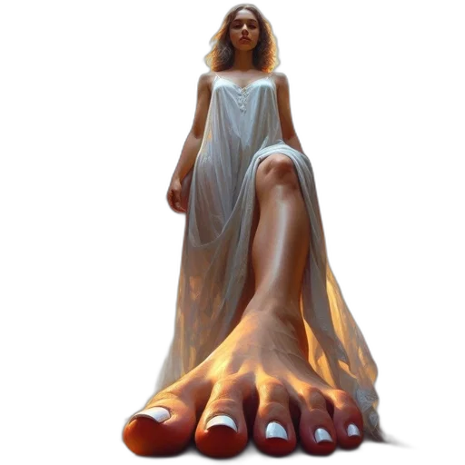 dress, shoes, creature, concept art transparent PNG cut-out