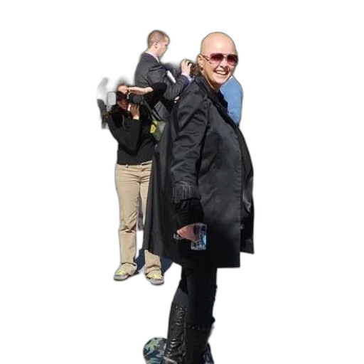 jacket, shoes, staff, creature transparent PNG cut-out