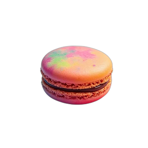 food, crown, vaporwave, 3d render transparent PNG cut-out