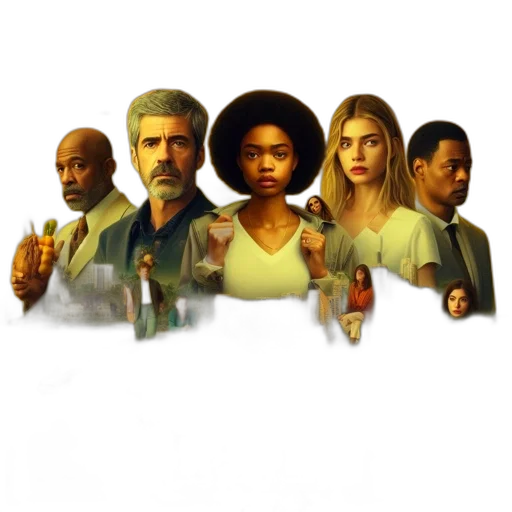 staff, concept art, comic book art, poster transparent PNG cut-out