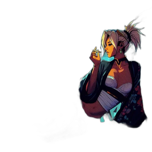 jacket, mask, weapon, staff transparent PNG cut-out