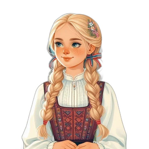 dress, face, crown, staff transparent PNG cut-out