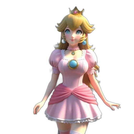 dress, crown, staff, 3d render transparent PNG cut-out