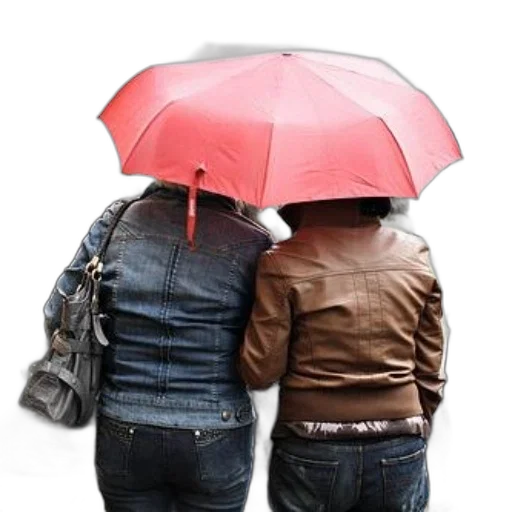 umbrella, jacket, hat, photorealistic transparent PNG cut-out