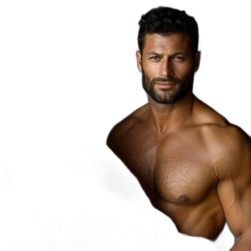 photorealistic, man, muscular, physique transparent PNG cut-out
