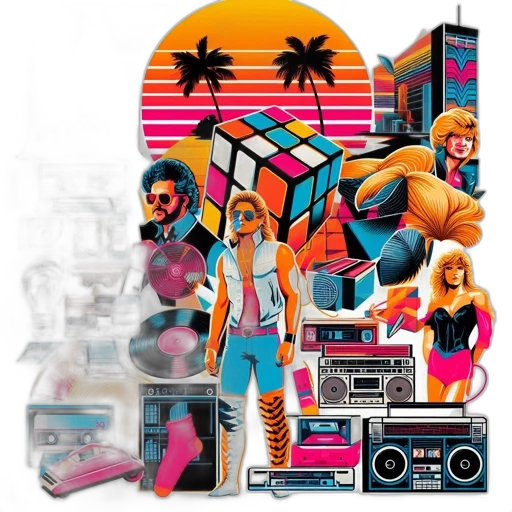 jacket, vaporwave, concept art, cartoon transparent PNG cut-out