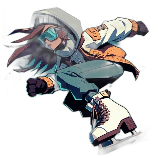 jacket, weapon, robot, staff transparent PNG cut-out