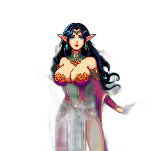dress, fantasy art, pixel art, concept art transparent PNG cut-out