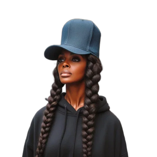 hat, hair, concept art, 3d render transparent PNG cut-out