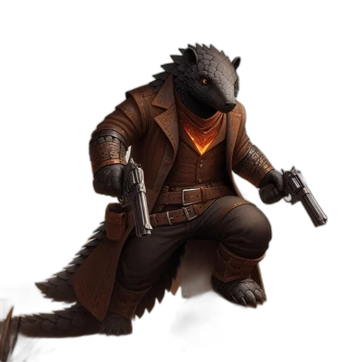animal, jacket, staff, dragon transparent PNG cut-out