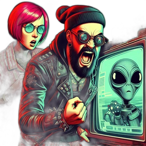 robot, mask, jacket, cyberpunk transparent PNG cut-out
