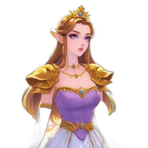 crown, dress, jewelry, staff transparent PNG cut-out