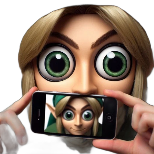 face, 3d render, concept art, cartoon transparent PNG cut-out
