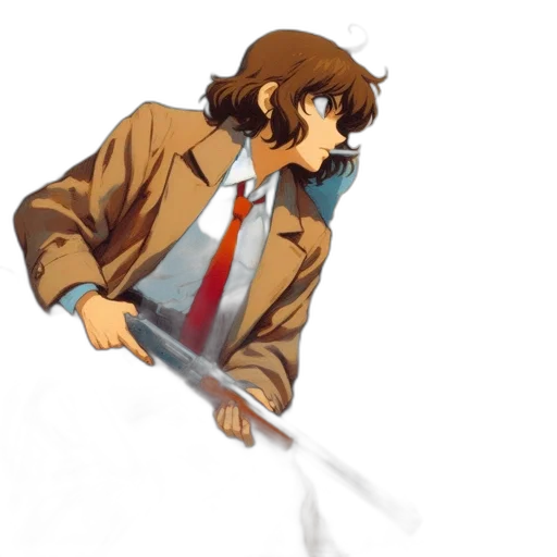 jacket, weapon, staff, sword transparent PNG cut-out