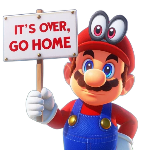 hat, 3d render, mario, stands transparent PNG cut-out