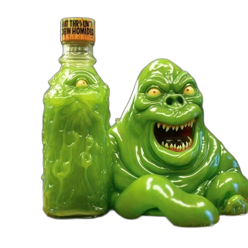 bottle, creature, food, 3d render transparent PNG cut-out