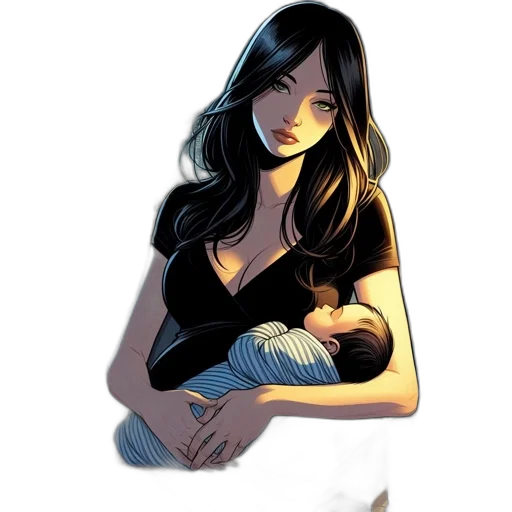 comic book art, concept art, cartoon, fantasy art transparent PNG cut-out