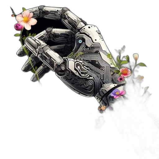 robot, weapon, jewelry, flower transparent PNG cut-out