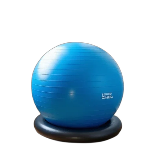 3d render, blue, exercise, ball transparent PNG cut-out