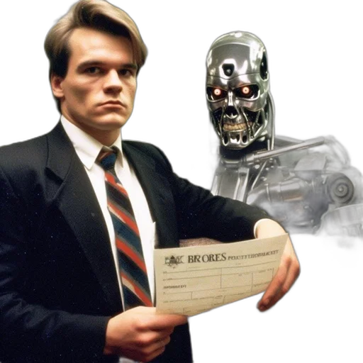 robot, concept art, vaporwave, movie transparent PNG cut-out