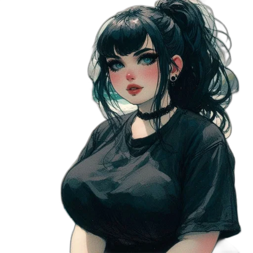 dress, face, creature, jacket transparent PNG cut-out