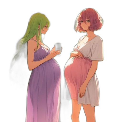 dress, concept art, watercolor, vaporwave transparent PNG cut-out