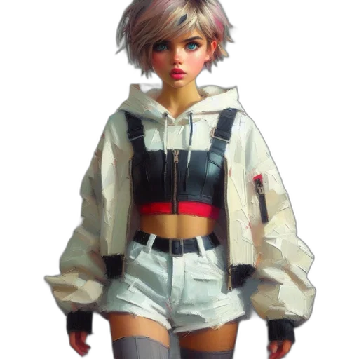 jacket, robot, cyberpunk, concept art transparent PNG cut-out