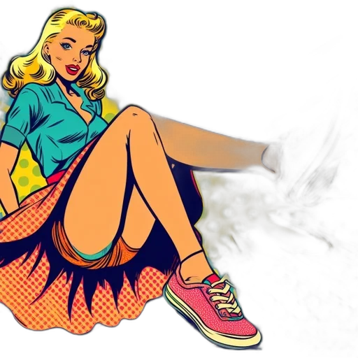 jacket, shoes, dress, comic book art transparent PNG cut-out