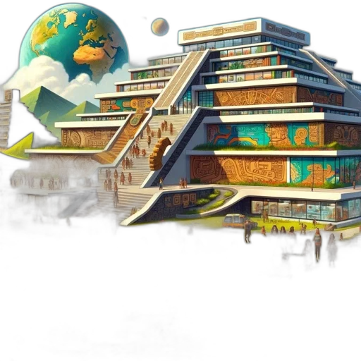 building, concept art, fantasy art, 3d render transparent PNG cut-out