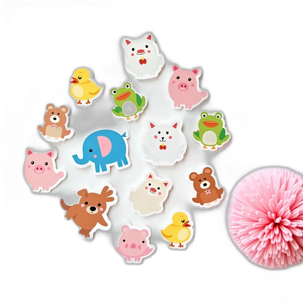 3d render, pastel, collection, colorful transparent PNG cut-out