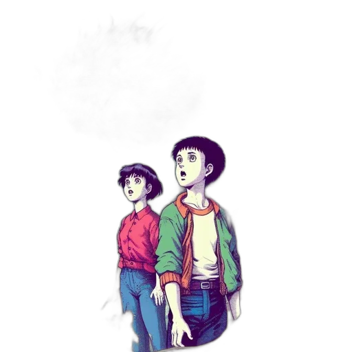 jacket, comic book art, concept art, watercolor transparent PNG cut-out