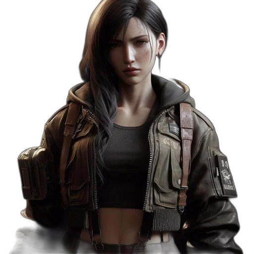 jacket, concept art, cyberpunk, photorealistic transparent PNG cut-out