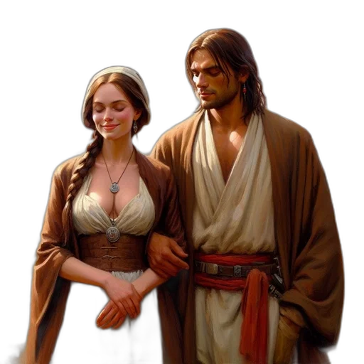 concept art, fantasy art, photorealistic, oil painting transparent PNG cut-out