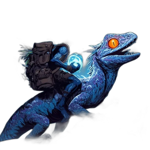 dragon, creature, weapon, staff transparent PNG cut-out