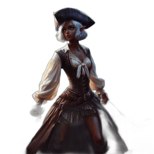 dress, staff, hat, concept art transparent PNG cut-out