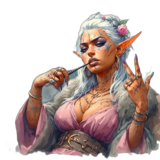 jewelry, face, dragon, staff transparent PNG cut-out