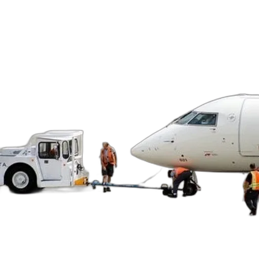 staff, white, airplane, tarmac transparent PNG cut-out
