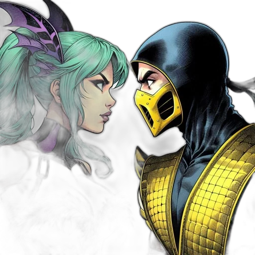 mask, comic book art, concept art, fantasy art transparent PNG cut-out
