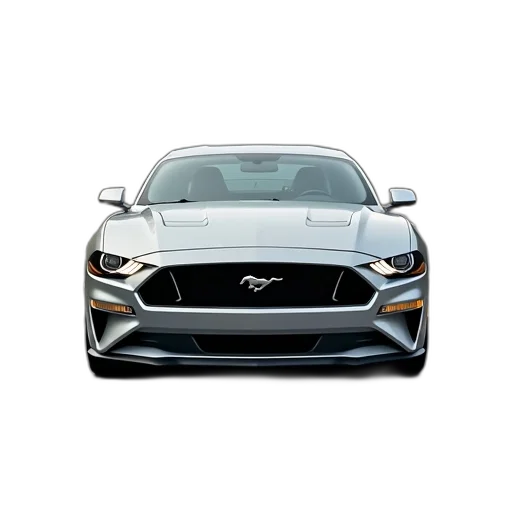car, silver, ford, mustang transparent PNG cut-out