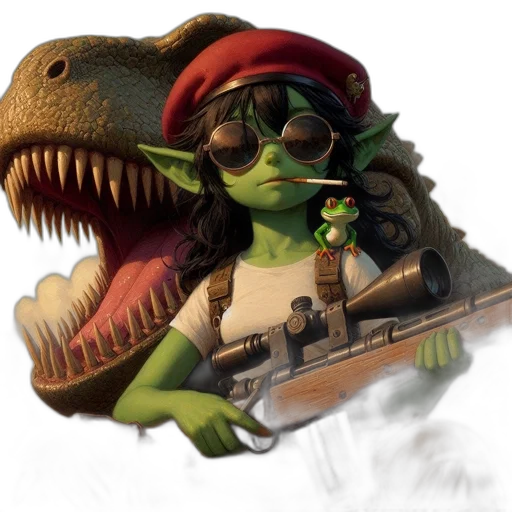 dragon, staff, weapon, hat transparent PNG cut-out