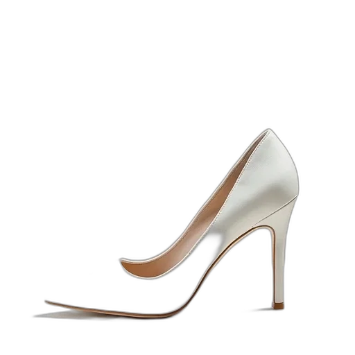 shoes, earth tones, white, pointed transparent PNG cut-out