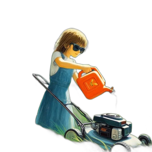 robot, staff, photorealistic, oil painting transparent PNG cut-out