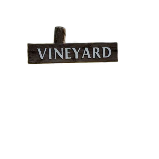 bottle, 3d render, vineyard, sign transparent PNG cut-out