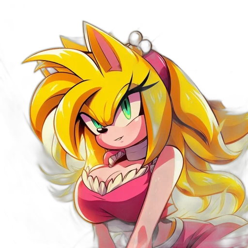 dress, staff, anime, pixel art transparent PNG cut-out