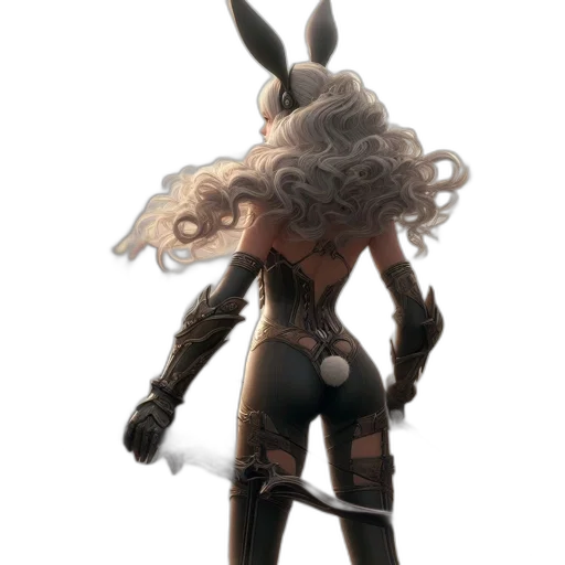 mask, dragon, hair, staff transparent PNG cut-out