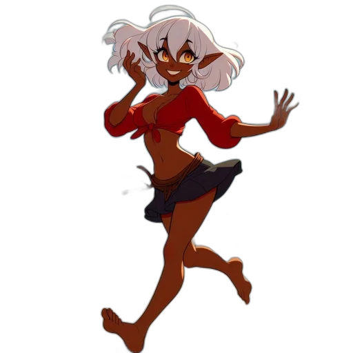 dress, creature, concept art, cartoon transparent PNG cut-out
