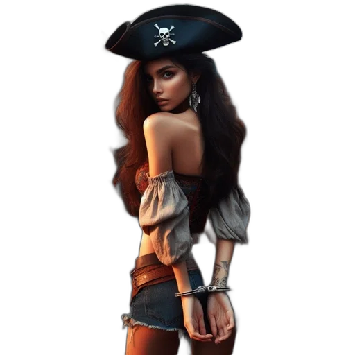 hat, staff, dress, weapon transparent PNG cut-out