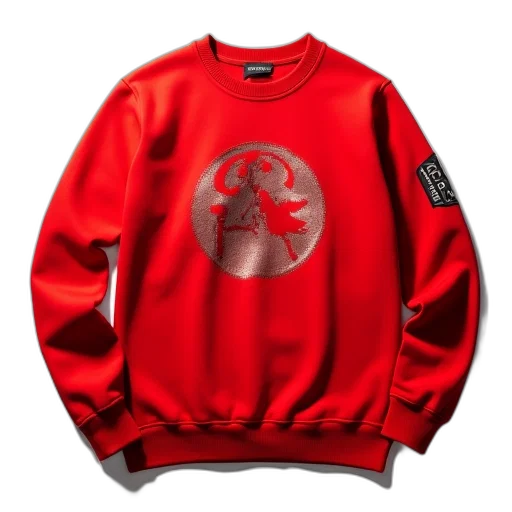 jacket, 3d render, red, sweatshirt transparent PNG cut-out